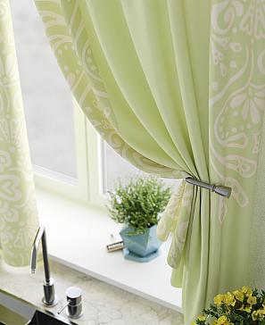 Комплект штор «Ленфекс» салатового цвета