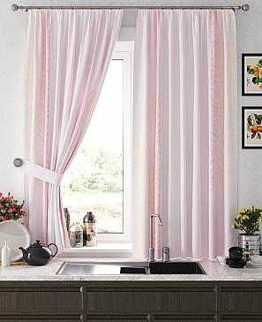 Комплект штор «Ленфекс» розового цвета