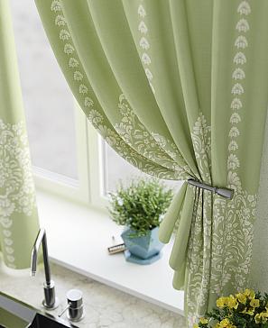 Комплект штор «Илонвирс» салатового цвета