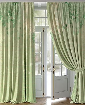 Комплект штор «Риренфис» зеленого цвета