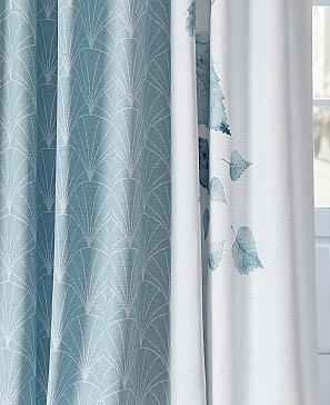 Комплект штор «Миртенс» голубого цвета