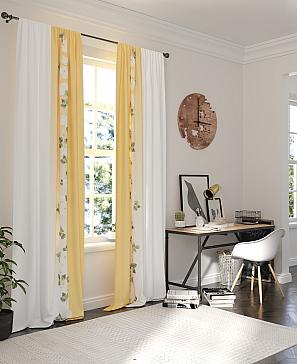 Комплект штор «Милернис» желтого цвета