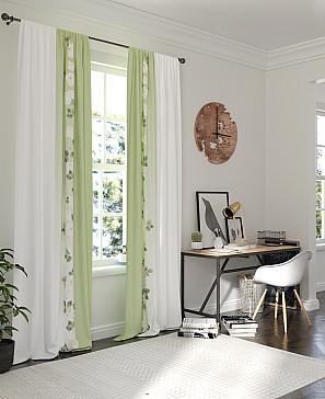 Комплект штор «Милернис» зеленого цвета