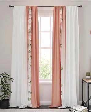 Комплект штор «Милернис» персикового цвета