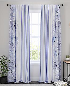 Комплект штор «Фронрис» сине-фиолетового цвета