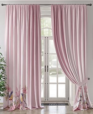 Комплект штор «Лиронфис» розового цвета