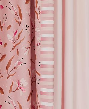 Комплект штор «Линменс» розового цвета
