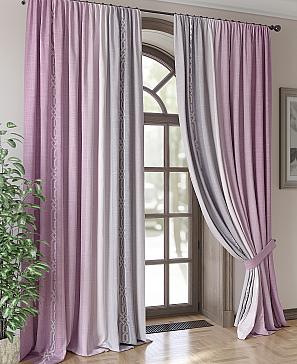 Комплект штор «Рокверис» розового цвета