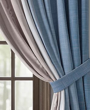 Комплект штор «Рокверис» синего цвета