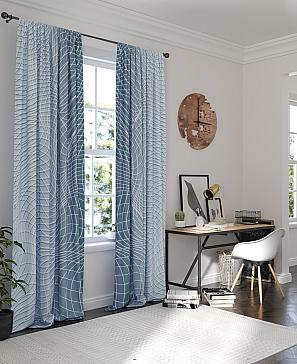 Комплект штор «Ленбирс» синего цвета