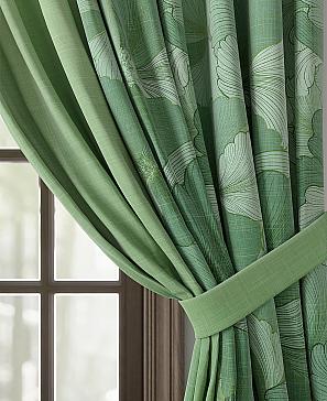Комплект штор «Ронфертис» зеленого цвета