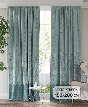 Комплект штор «Эвелорс (зеленый)» | фото
