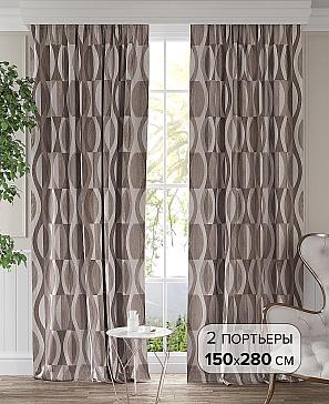 Комплект штор «Клорис (коричневый)» | фото