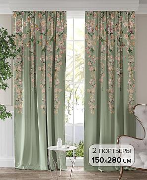Комплект штор «Софито (зеленый)»