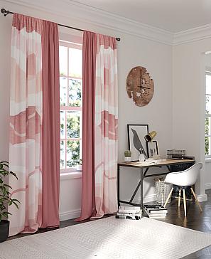 Комплект штор «Рокнерос» красного цвета