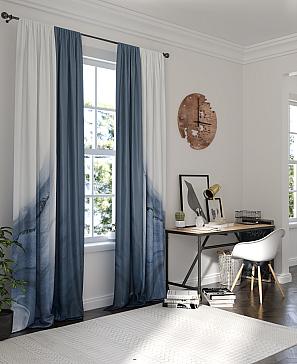 Комплект штор «Ренервис» синего цвета