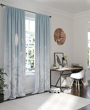 Комплект штор «Лонмиренс» голубого цвета