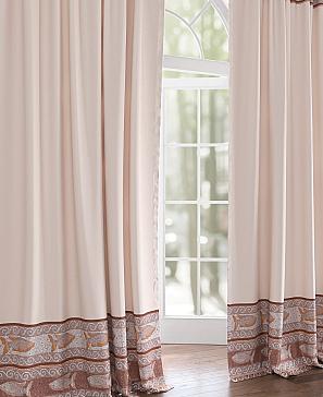 Комплект штор «Пасуж» бежевого цвета