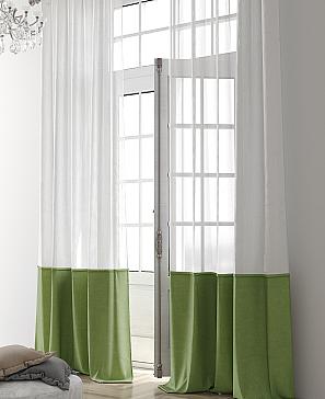 Комплект штор «Марциан» зеленого цвета