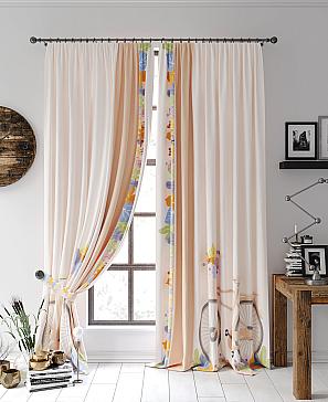 Комплект штор «Минза» персикового цвета