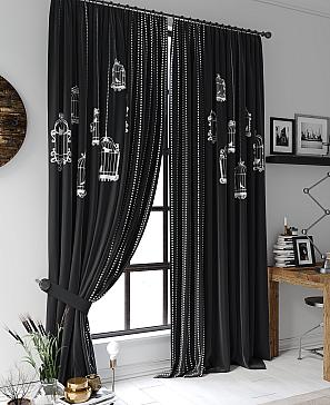 Комплект штор «Ронифрис (черный)» | фото 3