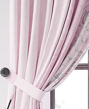 Комплект штор «Лирофенс» розового цвета