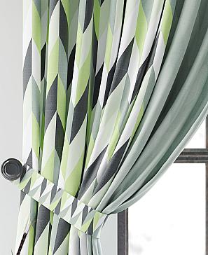 Комплект штор «Лерендес» зеленого цвета