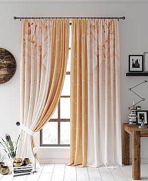 Комплект штор  «Лиронефис» оранжевого цвета