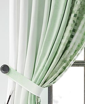Комплект штор «Рофорсит» зеленого цвета