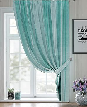 Портьера «Лименфис» бирюзового цвета