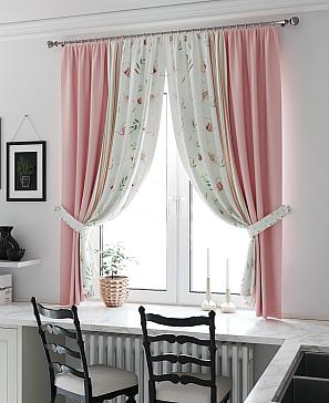 Комплект штор «Кронквирс» розового цвета