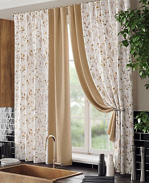 Комплект штор «Дефринес» бежево-коричневого цвета