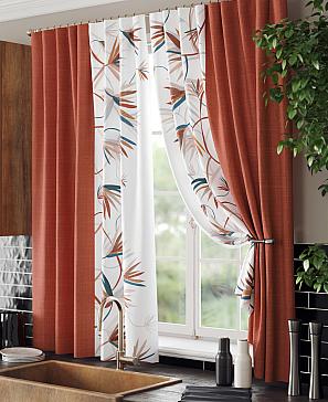 Комплект штор «Ренитес» терракотового цвета