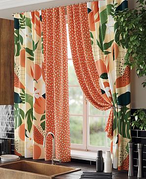 Комплект штор «Менкваринс» терракотового цвета