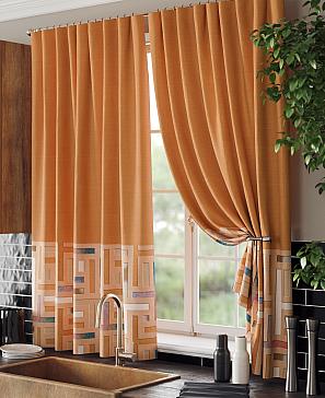 Комплект штор «Мирквиренс» оранжевого цвета