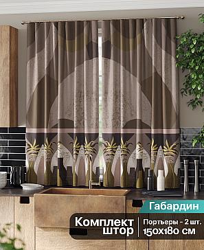 Комплект штор «Ромлифенс» коричневого цвета