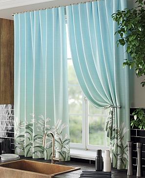 Комплект штор «Лиркенрис» бирюзового цвета