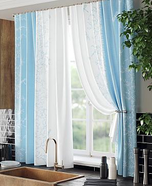 Комплект штор «Френквирс» голубого цвета