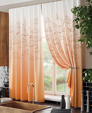 Комплект штор «Фонкверис» оранжевого цвета