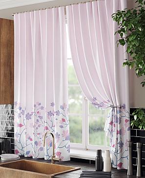Комплект штор «Лирфорис» розового цвета