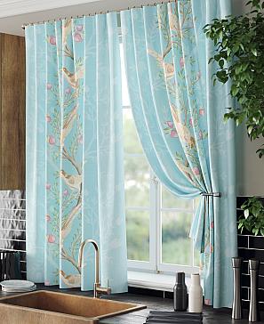 Комплект штор «Сенеквирс» голубого цвета