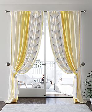 Комплект штор «Фонеквирс» желтого цвета