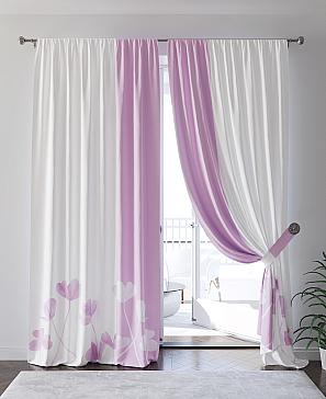 Комплект штор «Лиминеквис» розово-фиолетового цвета