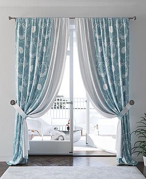 Комплект штор «Симентис» голубого цвета