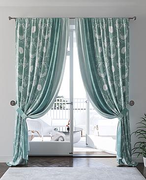 Комплект штор «Симентис» бирюзового цвета