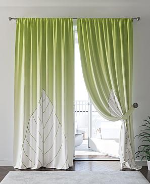 Комплект штор «Прионкис» зеленого цвета