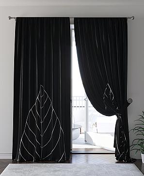Комплект штор «Прионкис» черного цвета
