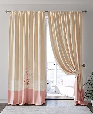 Комплект штор «Лирифион» персикового цвета