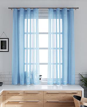 Комплект штор «Шеврин» голубого цвета