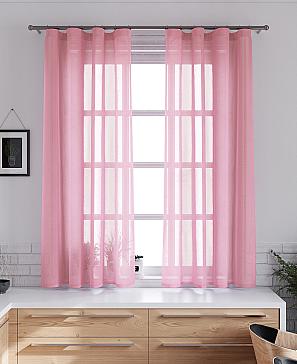 Комплект штор «Шеврин» розового цвета